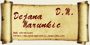 Dejana Marunkić vizit kartica
